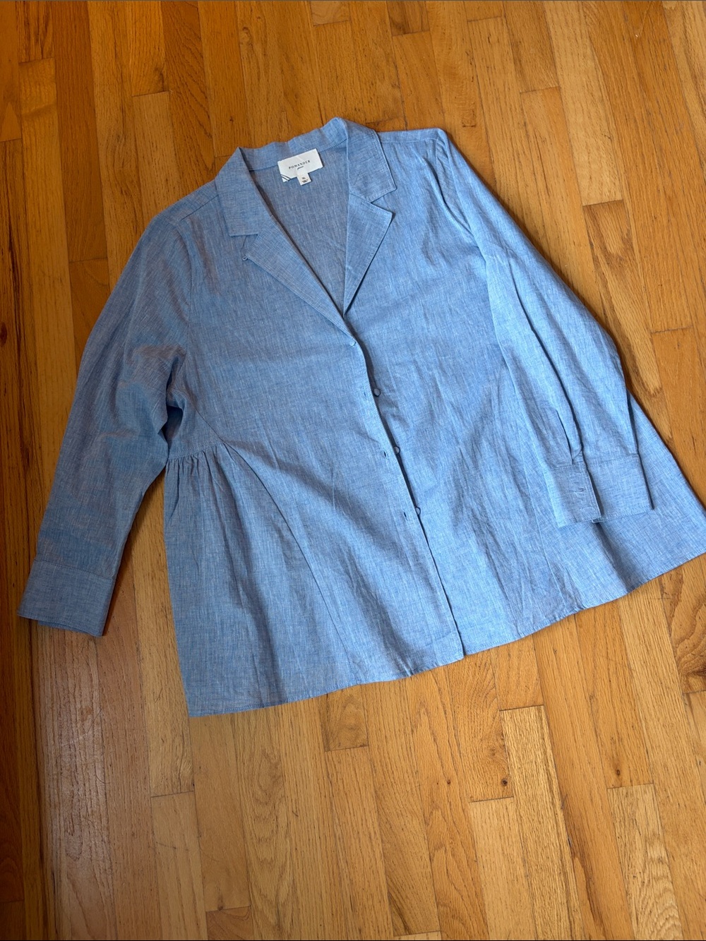 Chambray Light Blue Women's Button-Front shirt
